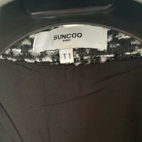 Suncoo Paris Black & White Tweed  Mini Dress - Picture 3 of 13